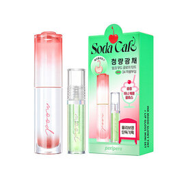 Peripera Soda Cafe Ink Mood Glowy Tint Soda Care Edition #03 Rose In Mind + Gloss