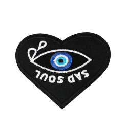 ตัวรีดติดเสื้อดวงตาสีฟ้า