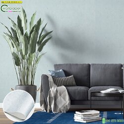 วอลเปเปอร์ติดผนังลายสีพื้นฟ้าอ่อน