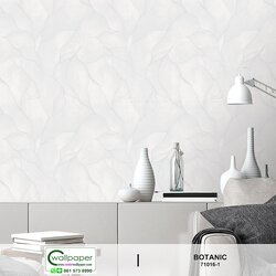 วอลเปเปอร์ลายดอกไม้ โทนสีขาว No.71016-1