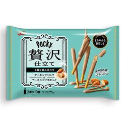 Glico Pocky Luxury Premium Double Almond Chocolate 1 ถุง 10 ซอง (Exp. 03/2025)