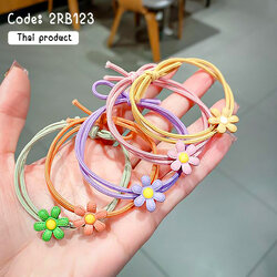 💐ยางยืดรัดผมดอกไม้พลาสติกหลากสี ชิ้นละ 2 บาท( คละสี )✔️พร้อมส่ง Ohwowshop ยางยืด ยางมัดผม ยางยืดรัดผมเกาหลี ยางรัดผม สำเนา