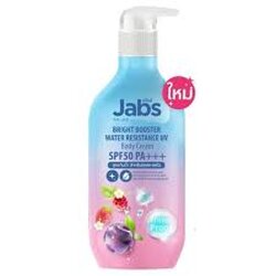 Jabs Bright Booster Water Resistance UV Body Cream SPF50 PA+++ 450 ml.
