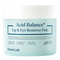 Brown Lab Acid Balance Lip & Eye Remover Pads 70 Sheets