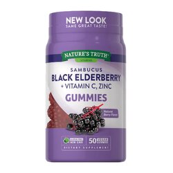 Nature's Truth Black Elderberry +Vitamin C, Zinc Gummies 50 Gummies