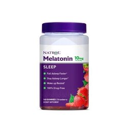 Natrol Gummies Melatonin Strawberry 10 mg. บรรจุ 140 เม็ด