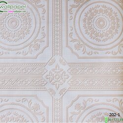 วอลเปเปอร์ฝ้า เพดาน ลายวงกลมดอกไม้เหลือง