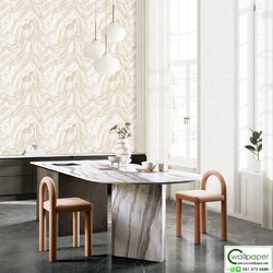 วอลเปเปอร์ลายหินอ่อน สีน้ำตาลทอง No.72504-1