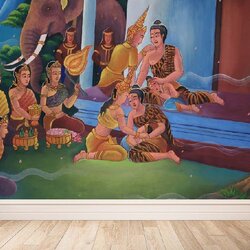 วอลเปเปอร์สั่งผลิตลายพระเวสสันดรชาดก P-THD-35