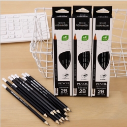 ดินสอ 2B กล่องขาว ด้ามละ 2.50 บาท ✔️พร้อมส่ง (🎲สุ่มลาย) Ohwowshop
