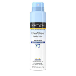 Neutrogena Ultra Sheer Body Mist Sunscreen Spray Broad Spectrum SPF70 141 g.