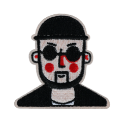 ตัวรีดติดเสื้อผู้ชายแว่นดำ