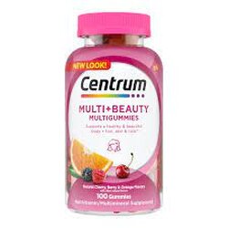 Centrum MULTI + BEAUTY Multi Gummies Supports a Healthy & Beautiful Body + Hair, Skin & Nails 100 Gummies
