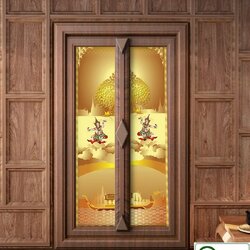 วอลเปเปอร์สั่งพิมพ์ลายไทยติดประตู PLT-043-C