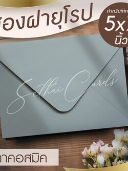 รหัสสินค้า : ซองเปล่า ทรงฝายุโรป-สีเทาคอสมิค