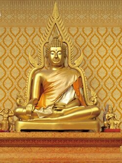 วอลเปเปอร์ลายไทยราคาถูกลายดอกไม้ลายไทยพื้นทอง