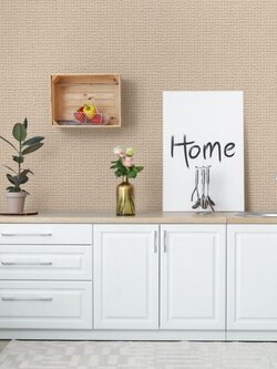 วอลเปเปอร์ติดผนังลายกระเบื้องโมเสค สีโรสโกลด์