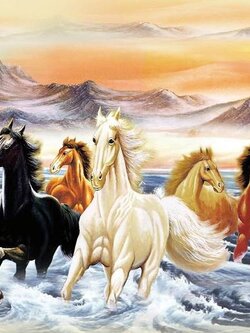 วอลเปเปอร์สั่งพิมพ์ลายม้ามงคล JHC-13