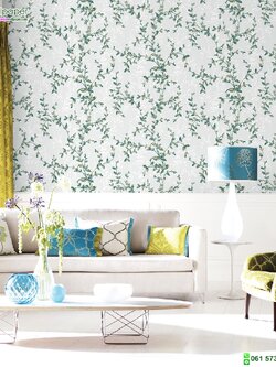 วอลเปเปอร์ลายใบไม้ หน้ากว้าง 1 เมตร