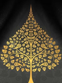 วอลเปเปอร์ลายต้นโพธิ์ THF-9-BL