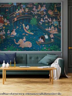 วอลเปเปอร์ลายประเพณีไทย P-THD-10-B