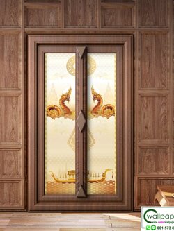 วอลเปเปอร์สั่งพิมพ์ลายไทยติดประตู PLT-038-C
