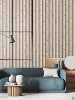 วอลเปเปอร์ลายไม้ร่วมสมัยสีน้ำตาล