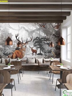 วอลเปเปอร์พิมพ์ลายภาพสวนป่า Premium PM-019-A