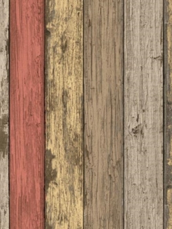 วอลเปเปอร์ลายไม้ระแนงหลากสี น้ำตาล เหลือง ส้ม