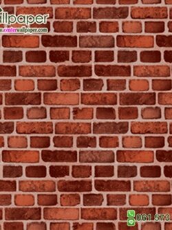 วอลเปเปอร์ติดผนัง ลายอิฐสีส้ม