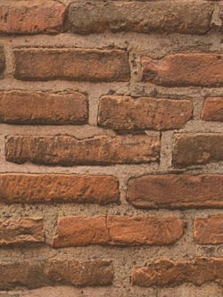 วอลเปเปอร์ติดผนังลายอิฐน้ำตาลส้ม