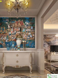 วอลเปเปอร์ลายประเพณีไทย P-THD-12-A