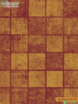 วอลเปเปอร์ลายไทยห้องพระ ลายปิดทองสีแดง