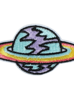 ตัวรีดติดเสื้อดาวเสาร์สีรุ้ง