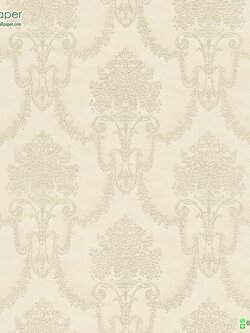 วอลเปเปอร์ติดผนังลายหลุยส์โคมไฟพื้นครีม