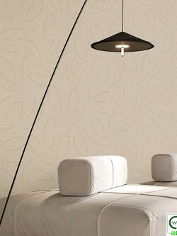 วอลเปเปอร์ลายเส้น สีทองพื้นสีน้ำตาล No.52516-3