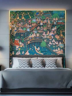 วอลเปเปอร์ลายประเพณีไทย P-THD-9-B