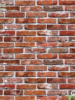 วอลเปเปอร์ลายอิฐสีแดงส้ม