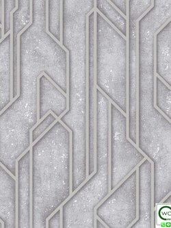 วอลเปเปอร์ลายโมเดิร์น สีเทา No.P8608-2