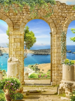 วอลเปเปอร์ภาพวิวสั่งพิมพ์ภาพซุ้มปราสาท