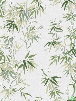 วอลเปเปอร์ลายใบไผ่สีเขียว