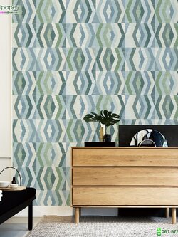วอลเปเปอร์ลายซิกแซก หน้ากว้าง 1 เมตร