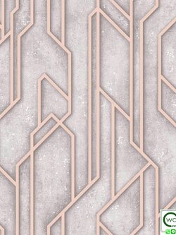 วอลเปเปอร์ลายโมเดิร์น สีน้ำตาล No.P8608-3