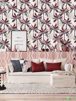 วอลเปเปอร์ลายใบไม้ Tropical หน้ากว้าง 1 เมตร