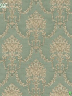 วอลเปเปอร์ติดผนังลายหลุยส์โคมไฟพื้นเขียว