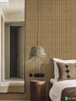 วอลเปเปอร์หน้ากว้าง 1 เมตร ลายตะกร้าหวาย สีน้ำตาลอ่อน