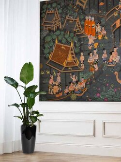 วอลเปเปอร์ลายประเพณีไทย P-THD-11-C