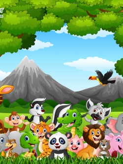 ภาพวิวสั่งพิมพ์ภาพสัตว์น่ารักนานาชนิด