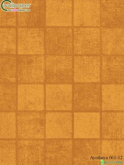 วอลเปเปอร์ลายไทยห้องพระ ลายปิดทองสีเหลือง