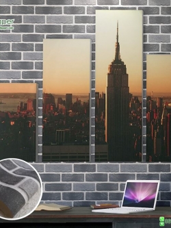 วอลเปเปอร์ลายอิฐดำ